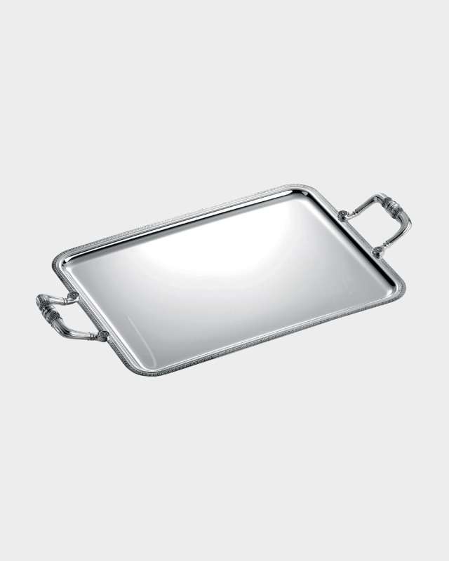 Malmaison Sivler-Plated Serving Tray with Handles